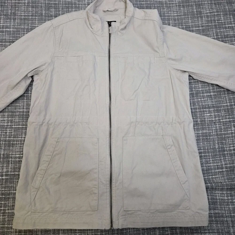 GAP Utility Jacket Women's S Ivory Cotton Cinched Waist